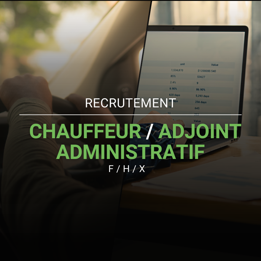 Consultez l'annonce de recrutement: Chauffeur/Adjoint administratif (F/H/X)
